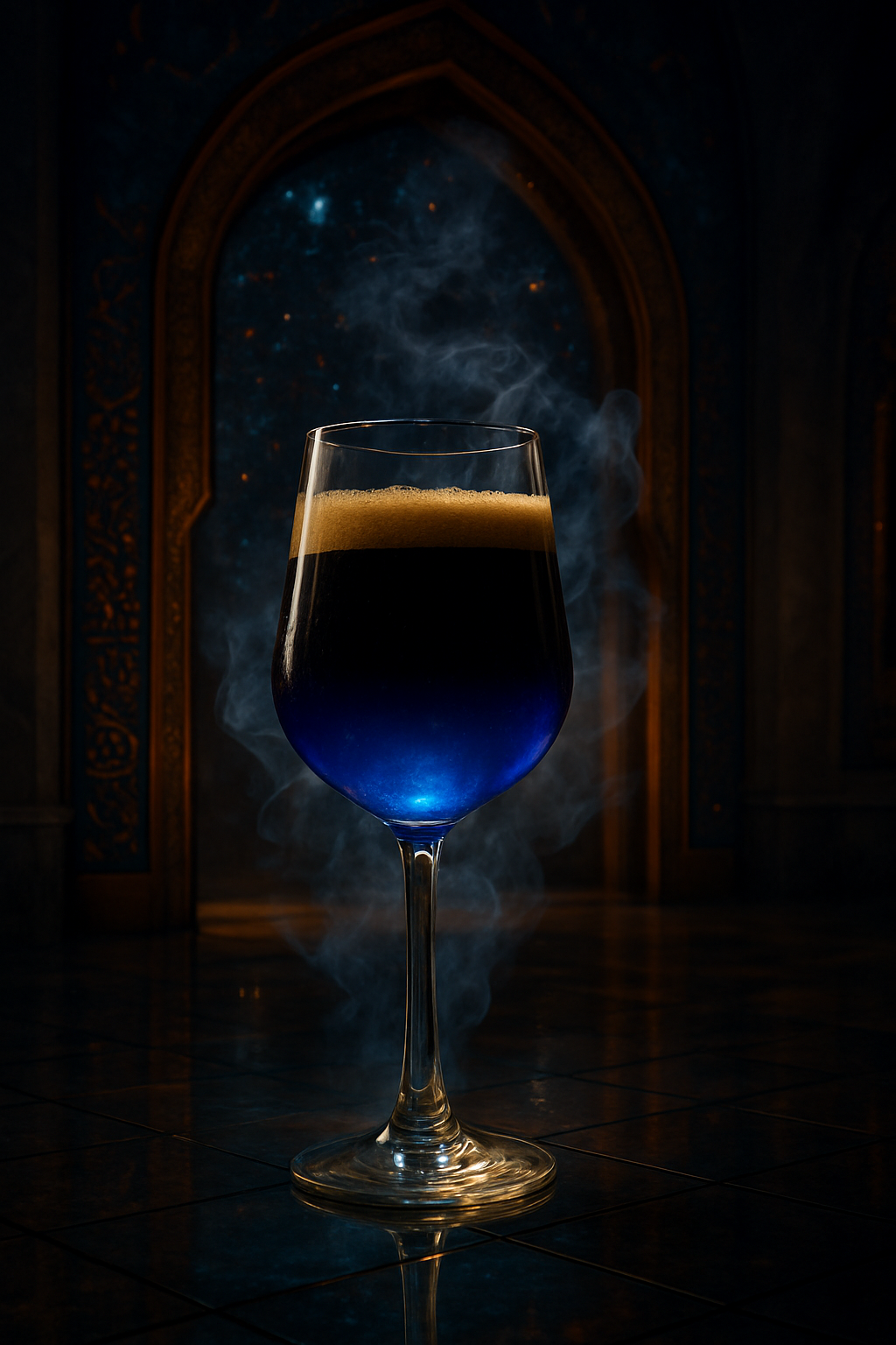 Arabian Night signature americano served in a glass